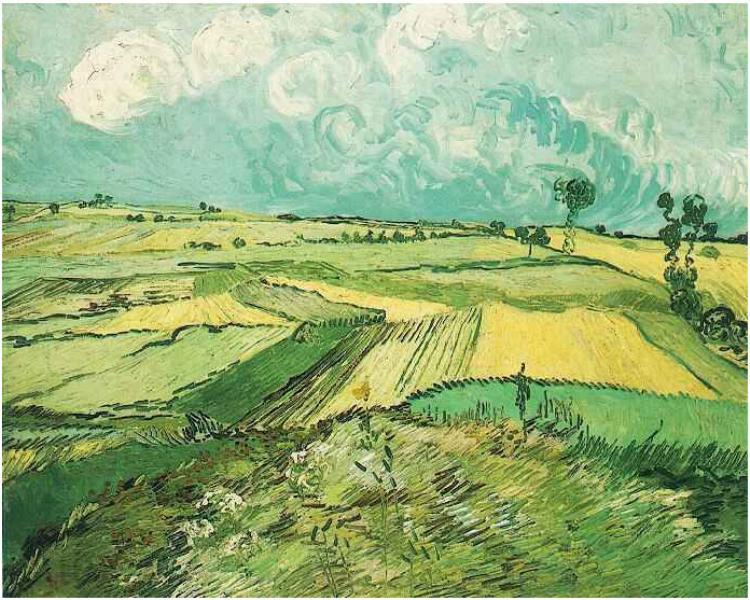 Vincent Van Gogh Wheatfield at Auvers under Clouded Sky Norge oil painting art